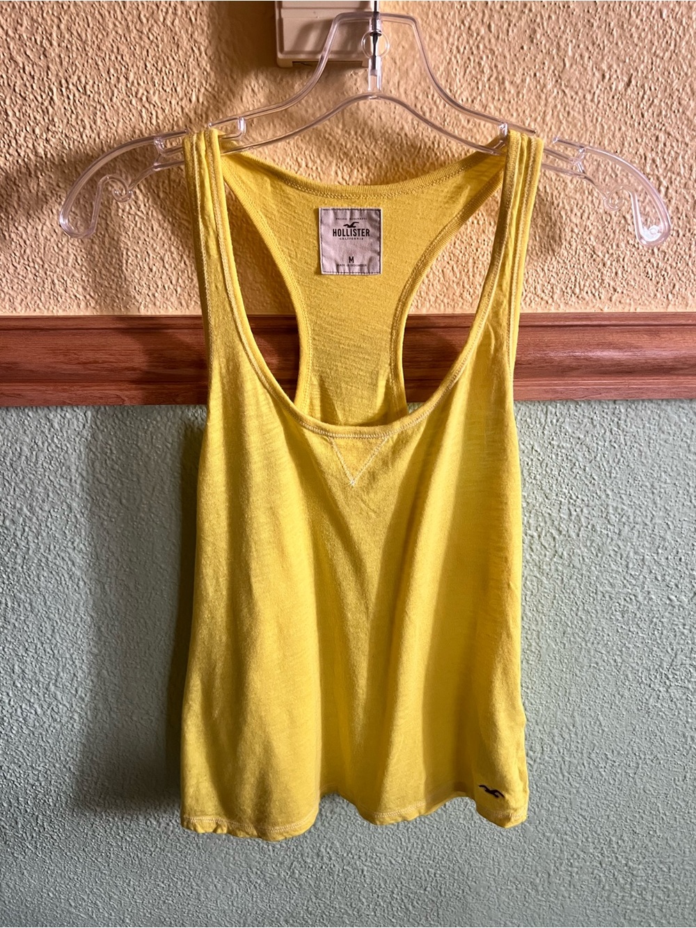 Hollister Y2K Bright Yellow Racerback Tank Top 💛